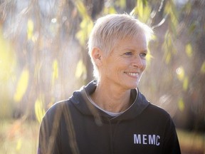 An accomplished triathlete, Sindy Hooper has Stage 4 pancreatic cancer. She was photographed at her home on Saturday, Nov. 18, 2023.
