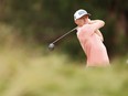 Mackenzie Hughes of Canada plays his shot from the seventh tee during the second round of the 123rd U.S. Open Championship at The Los Angeles Country Club last year.