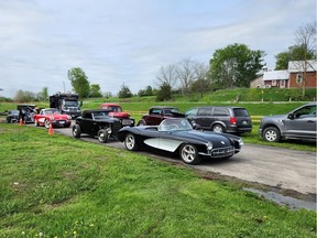 Some of the 'classic' and 'hot rod' type vehicles seized after an OPP investigation.