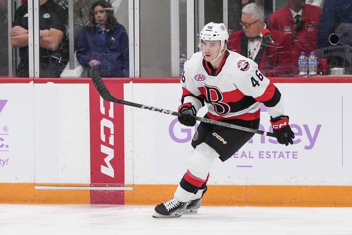Summerside's Ryan MacKinnon wins award voted on by the Belleville Senators'  players | PNI Atlantic News