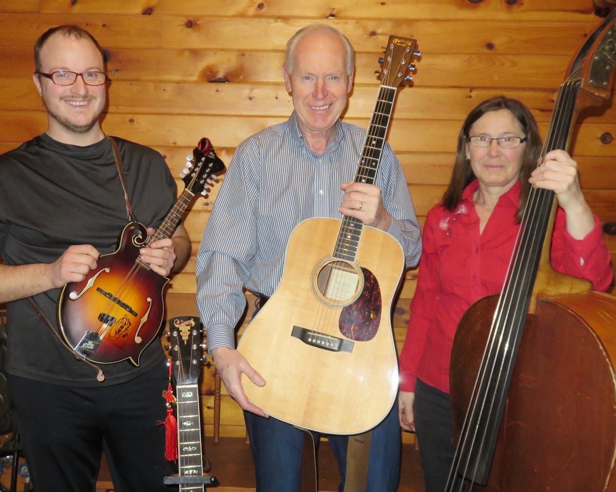The Wheatley River Band will perform at the Bonshaw Ceilidh on April 29. From left Allen Boland, left (mandolin, dobro and vocals), David Tingley (guitar and vocals) and Ann Hay (bass and vocals).