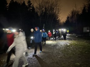 The Night Hikes program was originally hosted by Hub Cycle, but as more people started to show up, was taken over by the towns Parks and Recreation department. Aidan Rawding