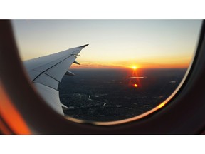view from window of airplane