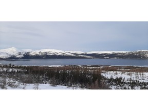 Photo of Makkovik Bay taken January 18, 2024.