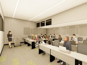 Rendering of classroom