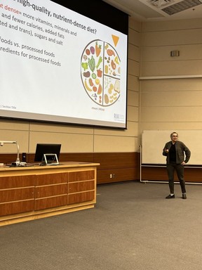 Heather Keller presents CHOICE+, a program she created to improve the dining experience in long-term care and personal care homes, at Memorial University in St. John’s. CONTRIBUTED