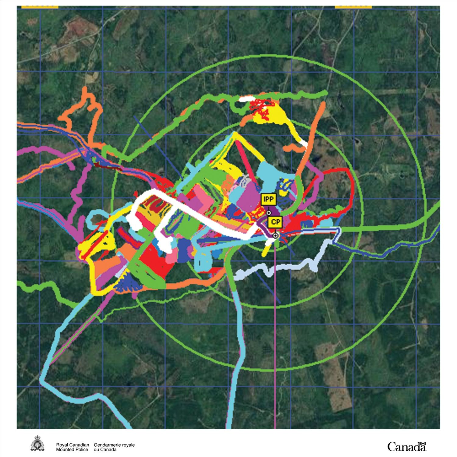 A map shows the area covered by Search and Rescue efforts by many officials and volunteers over the last week. A map shows the area covered by Search and Rescue efforts by many officials and volunteers over the last week.