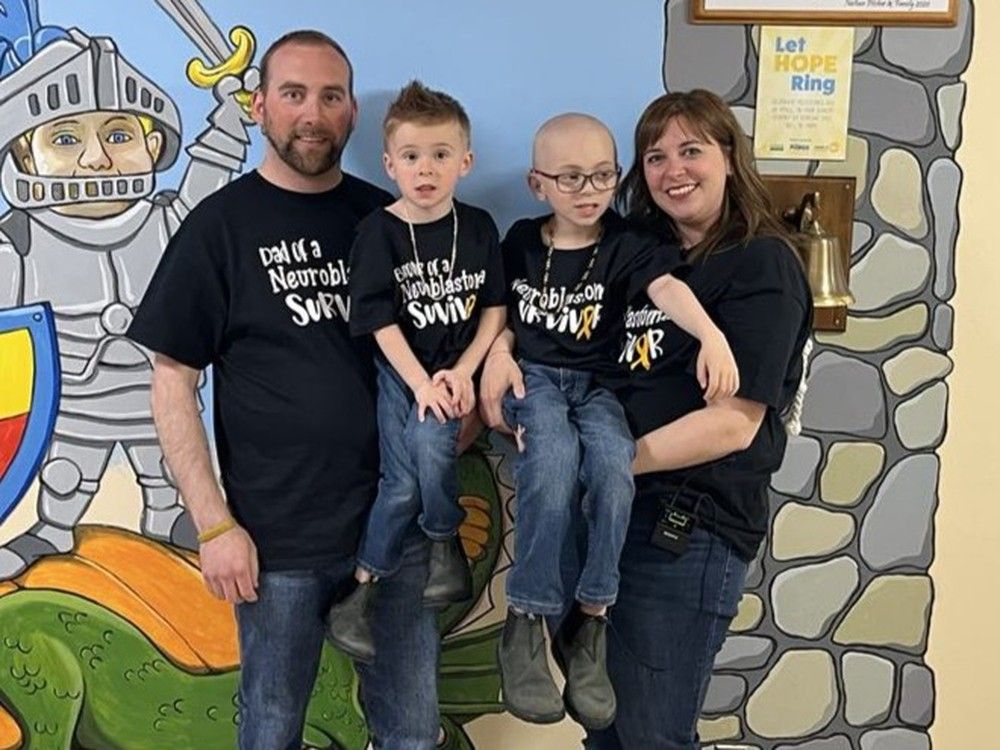 A little warrior: Denver Genge fought hard and the Northern Peninsula boy has beaten cancer - again