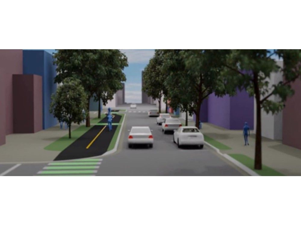  the design for a bikeway on morris street, which halifax regional council voted in favour of it being converted into a one-way street.