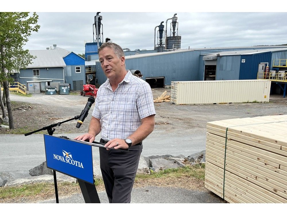  ledwidge lumber president doug ledwidge talks about wood and wood products for construction and heating at a news conference at the family-owned sawmill and planer mill in enfield on thursday.