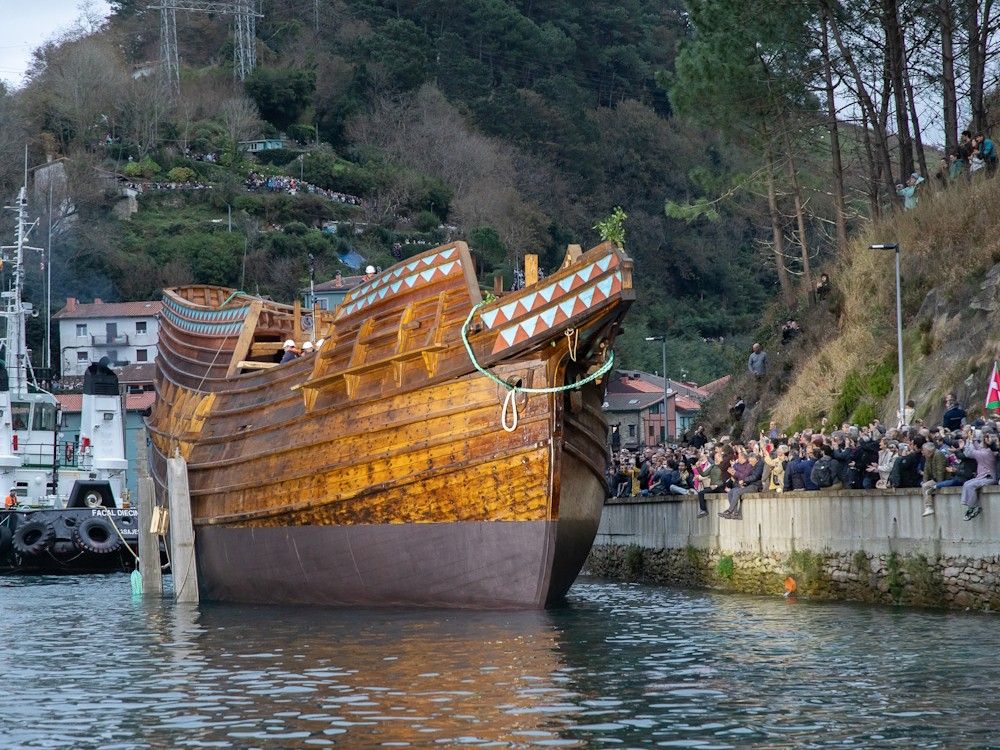 San Juan replica whaling ship launched in Spain, will travel to Labrador in 2027