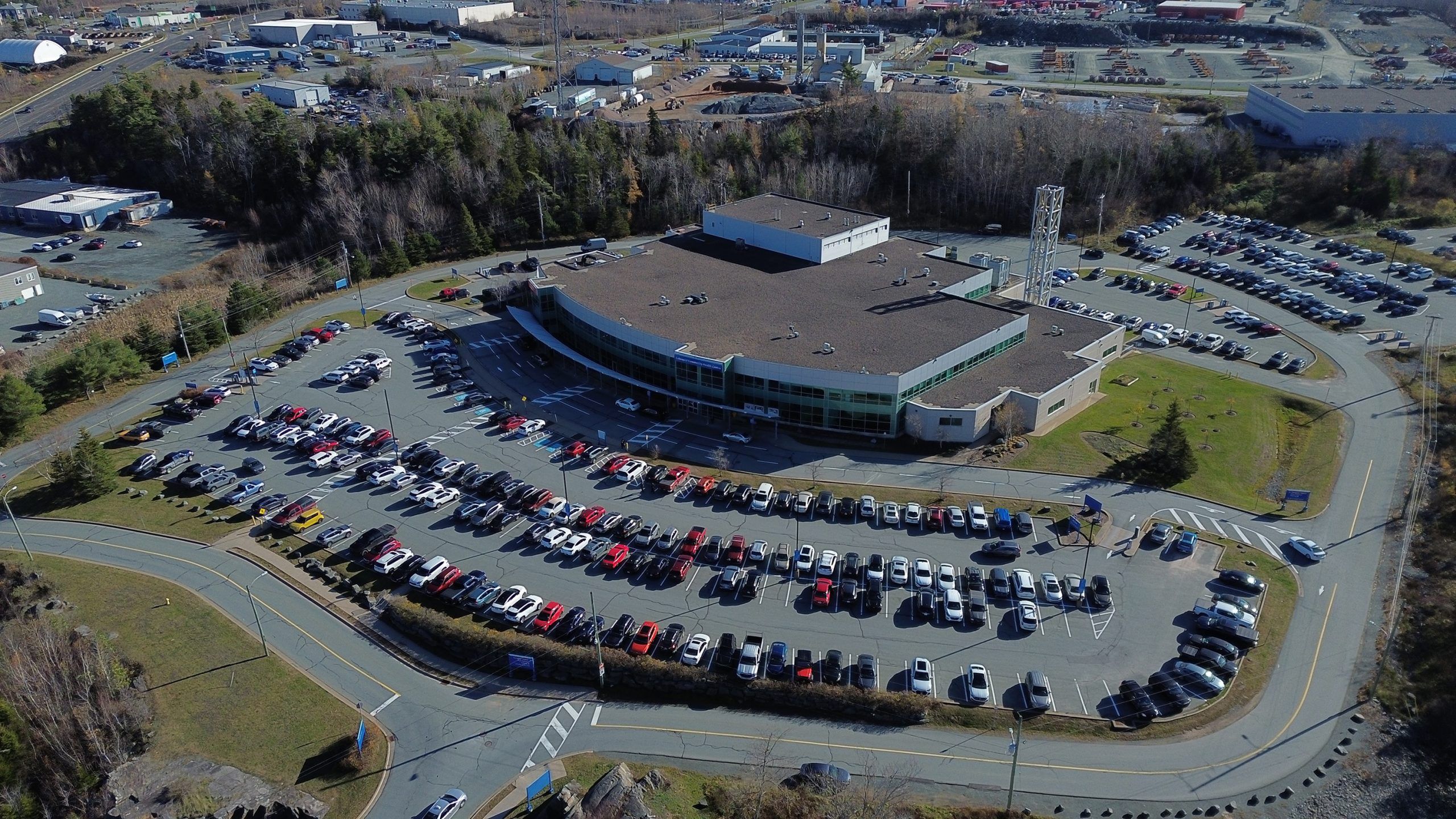  an aerial photo of cobequid community health centre in lower sackville on wednesday.