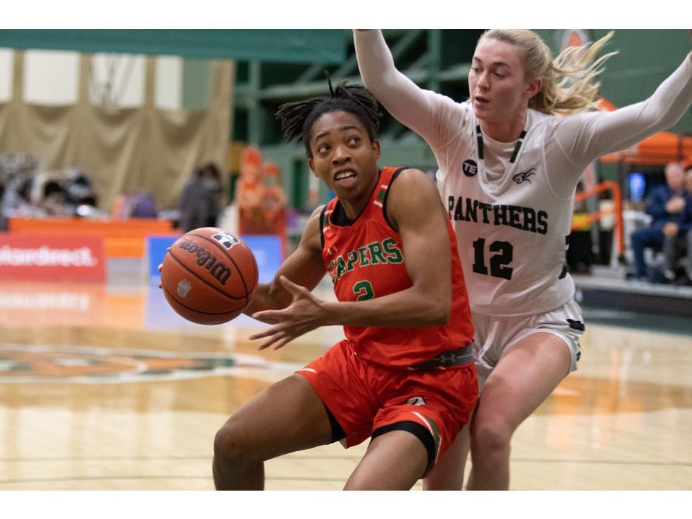 Cape Breton Capers guard Amanda Cruickshank, left, is in her third season with the Atlantic University Sport. The Montreal product will be on the court with the Capers when they host the Memorial Sea-Hawks on Saturday at Sullivan Field House in Sydney. CONTRIBUTED/VAUGHAN MERCHANT, CBU ATHLETICS