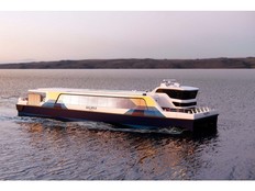 A rendering of what Halifax's new electric ferries will look like.