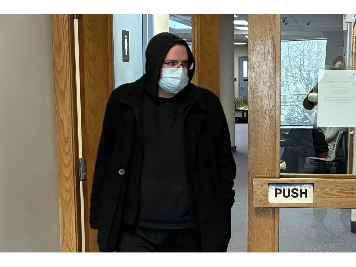 Michael Buck, 33, of Beaver Bank enters Dartmouth provincial court Friday. Buck pleaded guilty to a charge of voyeurism from an incident in a women's washroom at the Lower Sackville Superstore last summer.
