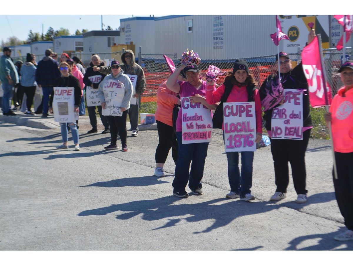 Striking Cape Breton workers stop construction on second health care site