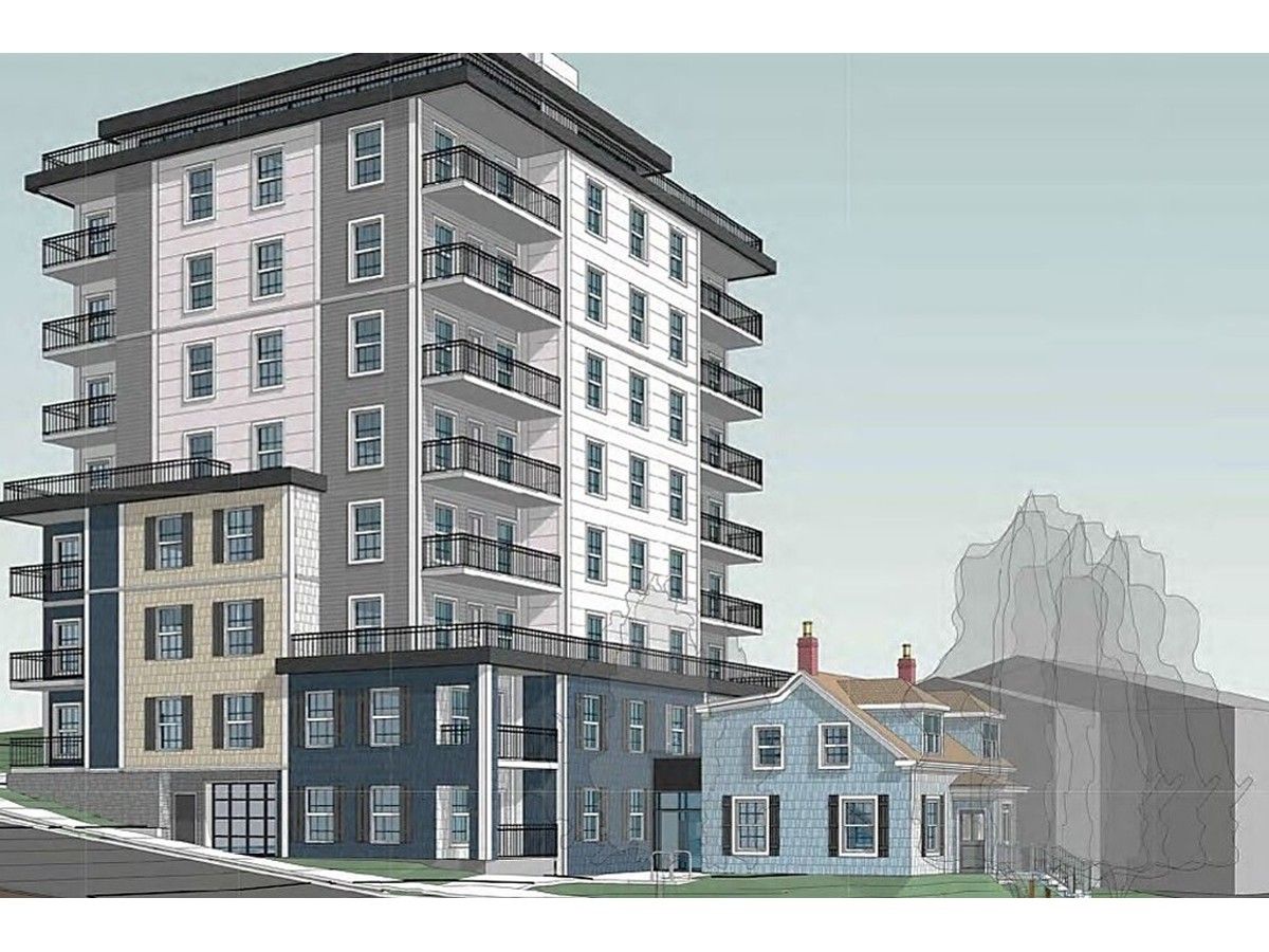 Zagros Nova Home Developments is looking to build an eight-storey-plus-penthouse behind the Honeycote heritage home on the Bedford Highway.