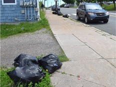 garbage on CBRM street