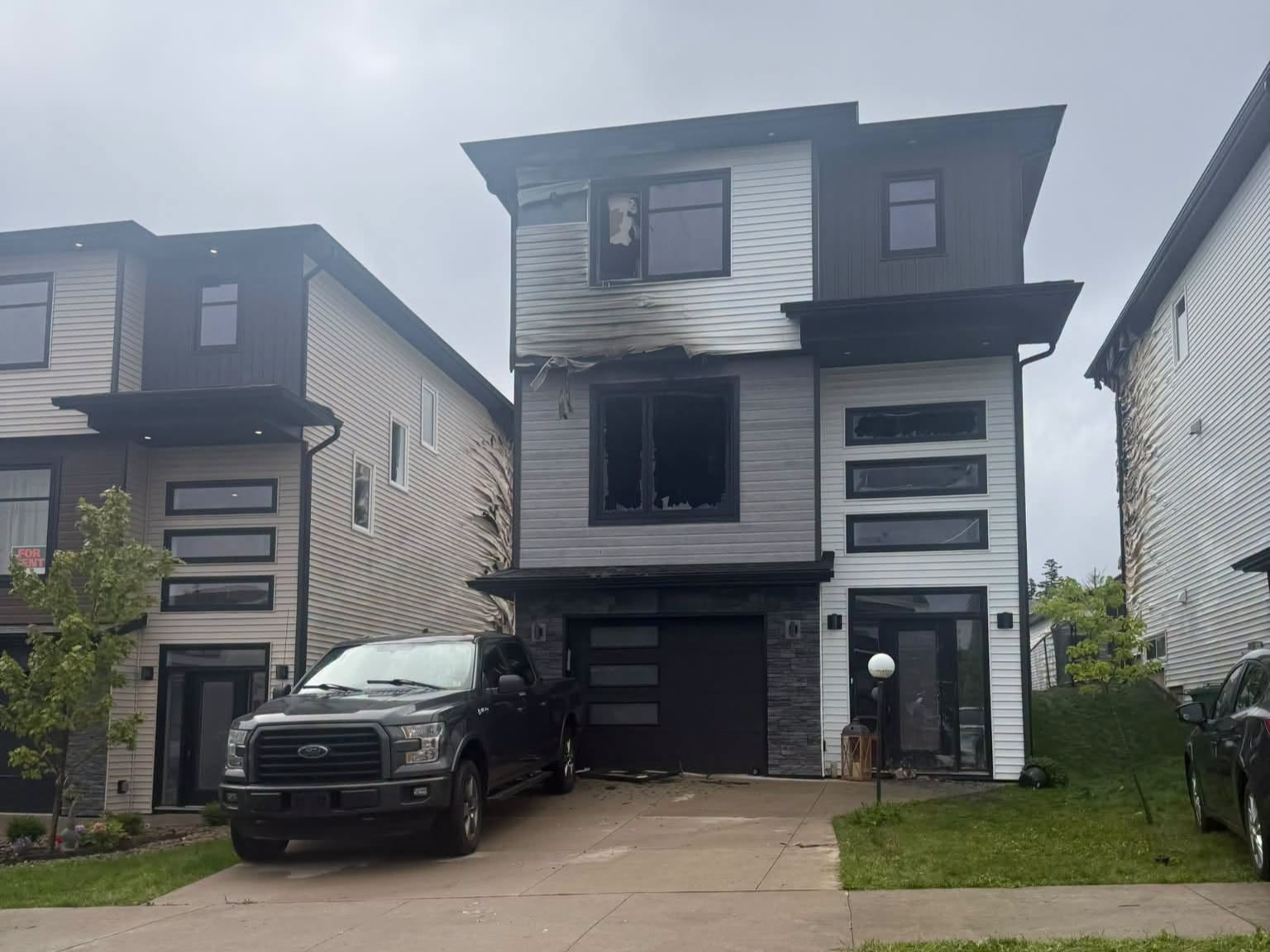 Neigbhouring house goes up in flames in Timberlea a week later