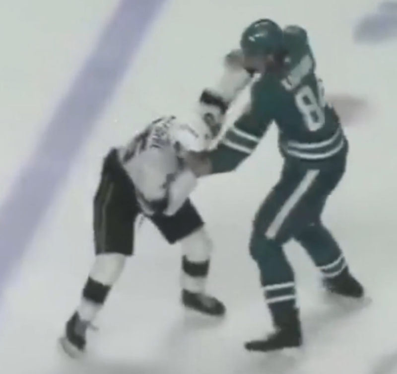 A tall order: Cape Breton Eagles player goes viral after fight with seven-foot-one opponent at NHL Rookie Faceoff tournament