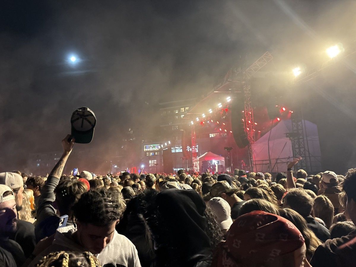 The Magnetic World music festival crowd view