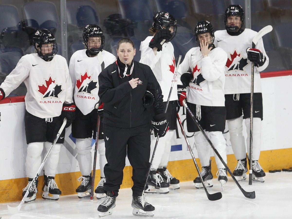 Kori Cheverie during Team Canada practice in Halifax, February 4, 2025. The Canadians were preparing to face Team USA during a Rivalry Series game at the Scotiabank Centre.