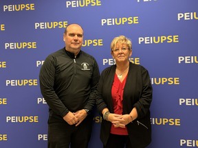 UPSE president Karen Jackson, right, and executive director Jason Rendell say concerns about the relocation of the child and youth mental health unit have been raised repeatedly with Health PEI, but staff feel their concerns have not been addressed.
