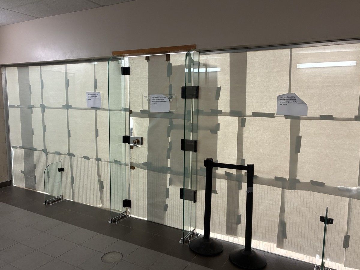 The squash courts at UPEI were all papered over on Oct. 15. Campbell Webster, a member of Squash P.E.I., has ended his court action against the university after the two sides reached an agreement to pursue squash courts elsewhere on campus. Dave Stewart