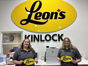 Ahnais Young and Victoria McDonald are sales associates at Leon's Kinlock.