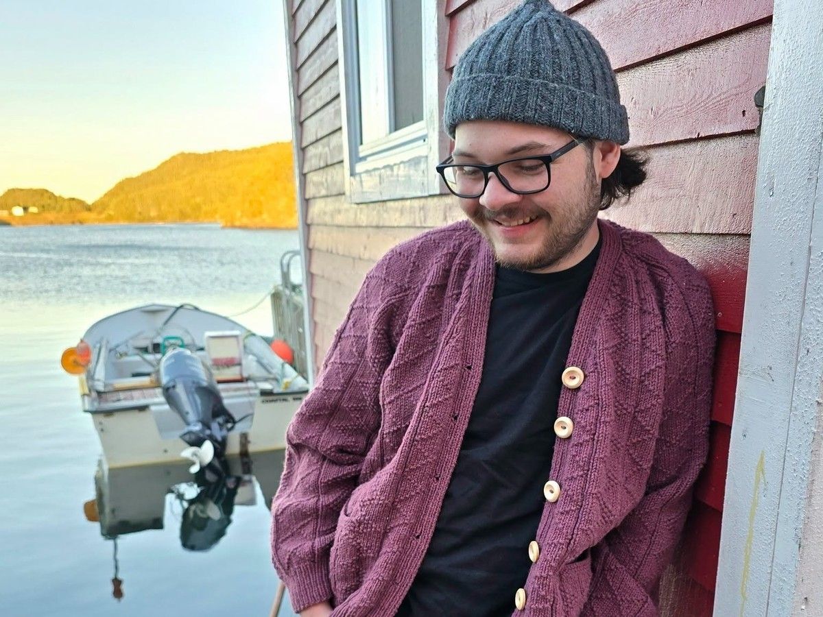 Below sweater