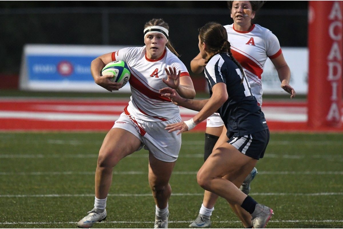 Brielynn Murrant won the Atlantic University Sport women's rugby championship last Wednesday with the Acadia Axewomen. Peter Oleskevich/Acadia Athletics