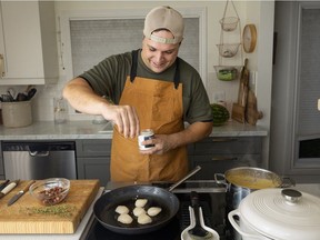Chef Stephen Barrett, founder of The Seasoned Plate, makes a meal in his Waverley home on Tuesday, Sept. 29, 2026.
