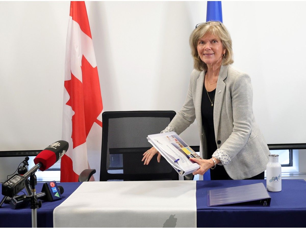 Nova Scotia Auditor General Kim Adair, seen during a news conference in Halifax Tuesday September 29, 2026. TIM KROCHAK PHOTO