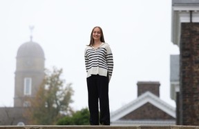 Olivia LeBlanc is seen on Dalhousie campus on October 14. She shares her story of living with ulcerative colitis to raise awareness for inflammatory bowel diseases.