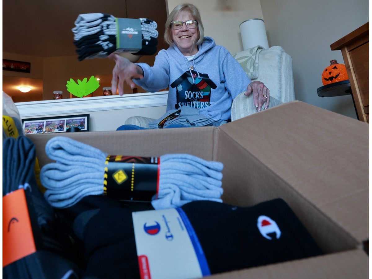 Thousands join Mary, 'queen of socks' to deliver item of highest need to shelters in HRM