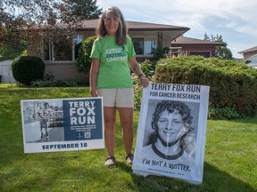 Rena Spevack, the organizer of the Stratford Terry Fox Run, says she's looking forward to hosting the event in-person at Upper Queen's Park on Sunday.  Chris Montanini/Stratford Beacon Herald
