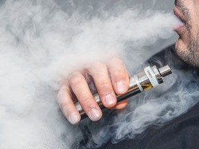 Man vaping