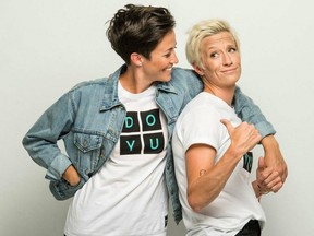 World Cup-winning soccer superstar Megan Rapinoe and her twin sister, Rachael, the CEO of Mendi.