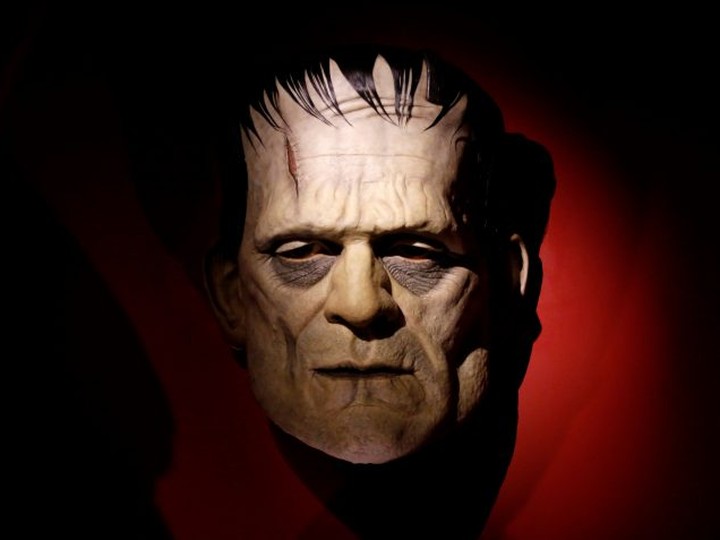  FILE: In this file photo taken on May 29, 2019 a piece from the movie “Frankenstein” is displayed during the exhibition “Guillermo del Toro, At Home with My Monsters.” /