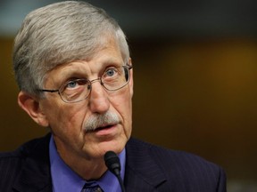 FILE - National Institutes of Health Director Francis Collins testifies before the Senate Appropriations Committee's Labor, HHS, Education and Related Agencies Subcommittee about human embryonic stem cell research on Capitol Hill September 16, 2010 in Washington, DC.