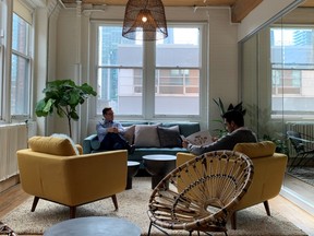 The reception area of Field Trip Health's Toronto location. /