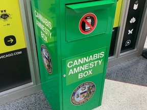 Only half of the 34 police logs show that cannabis or something leafy that could be cannabis have been placed in the boxes. /