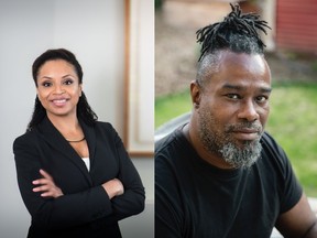 Toronto-based Annamaria Enenajor, left, is the executive director of Cannabis Amnesty. Donnell Alexander, right, covers the California cannabis industry for Weed Week. Photos: provided/Dawn Larned