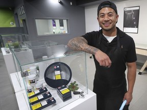 Earl Exaltacion of Shiny Bud Cannabis Co. in Windsor is shown at the Tecumseh Road East store that opened on Wednesday, June 24, 2020.