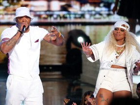 FILE: Mary J. Blige and Method Man perform onstage during the 2019 BET awards at Microsoft Theater in Los Angeles, Calif. on June 23, 2019.