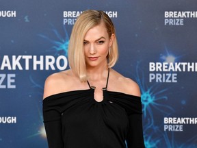 FILE: Karlie Kloss attends the 2020 Breakthrough Prize Red Carpet at NASA Ames Research Center on Nov. 03, 2019 in Mountain View, Calif.