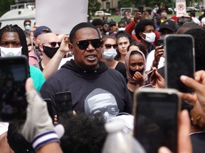 Rapper Master P attended the memorial service for George Floyd  at North Central University on June 4, 2020 in Minneapolis, Minnesota. Photo by Scott Olson/Getty Images