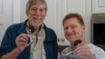 Bruce Tobin, left, founder of TheraPsil, and Thomas Hartle, the first Canadians to legally consume psilocybin for medical purposes. /
