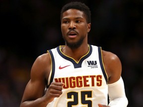 Malik Beasley #25 of the Denver Nuggets plays the Milwaukee Bucks at the Pepsi Center on November 11, 2018 in Denver, Colorado.