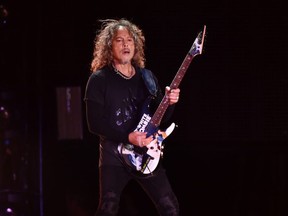 Musician Kirk Hammett of Metallica performs onstage at CBS RADIO's third annual 'The Night Before' at AT&T Park Presented by Salesforce on February 6, 2016 in San Francisco, California.